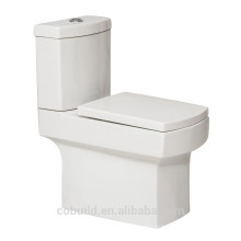 Couleur blanche Carré Toilette Deux pièces weatern Washdown WC en céramique